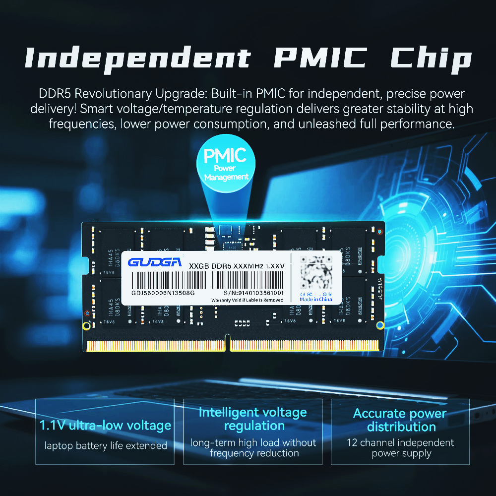 Mémoire DDR5 GUDGA 8 Go 16 Go  - Ddr5 32Gb avis et prix