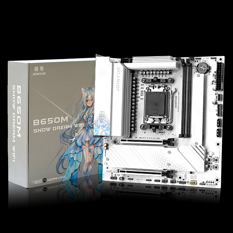 JGINYUE B650M neige rêve WiFi  - Ddr5 Rgb Ram avis et prix